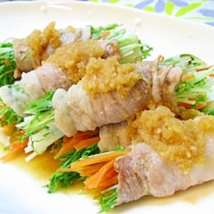 水菜と人参の豚肉巻き レシピ 作り方 By マンマみーあ 楽天レシピ